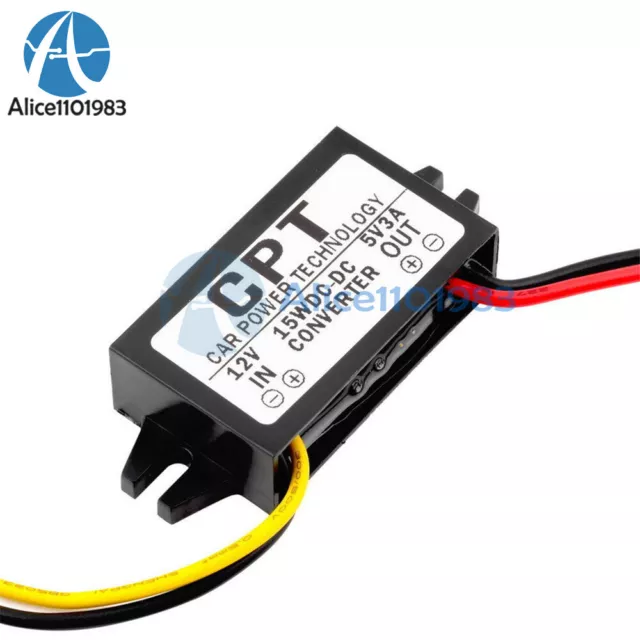 Car Led Display Power Supply 12V To 5V 3A 15W Car Power DC-DC Power Converters