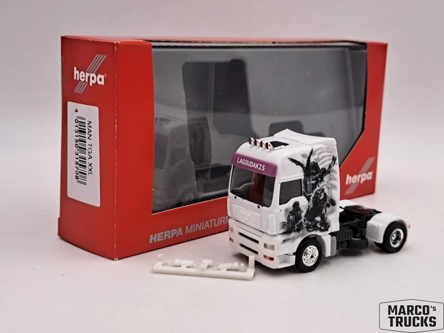 Camion Miniature Herpa MAN TG-A XXL Aerop. SZM Lagoudakis échelle 1:87 - Modèle Détaillé, Collection