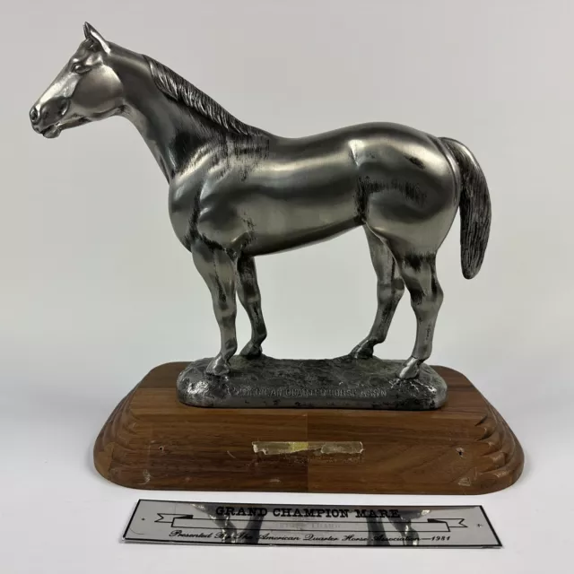 Vintage Grand Champion Mare American Quarter Horse Assn Trophy Statue 1981 Idaho