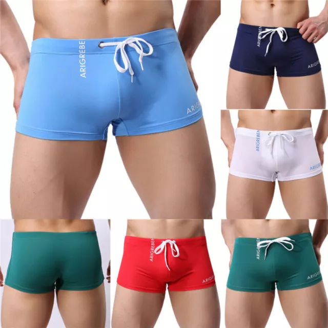 Men's Summer Swim Shorts Swimwear Swimming Trunks Underwear Boxer Briefs Pants