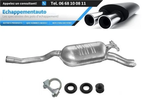 Silencieux Arrière Pour Mercedes S124 - Compatible E250, E300, E200, Etc. - Neuf