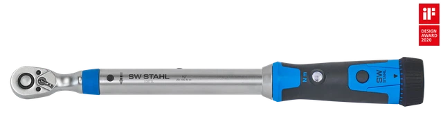SW-Stahl 03874L Clé Dynamométrique Professionnelle 1/2" 40-200 Nm Avec Tête à Cliquet Commutable I 48 Dents I Précision De Déclenchement ±4% I Combinaison Droite I Outil Pour Changement De Pneu I