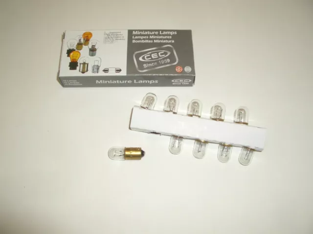 Cec 1813 Incandescent Lamp 14.4Vdc Bulb B9 Bayonet Base 10Pcs For Yaesu Ft-101