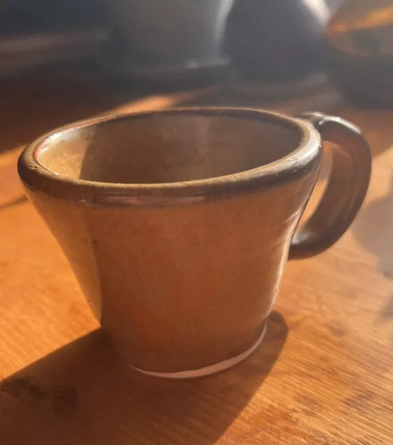 Small Pottery Coffee Espresso Mug Cup - Handmade & Stamped - Fine Ceramic Dishes