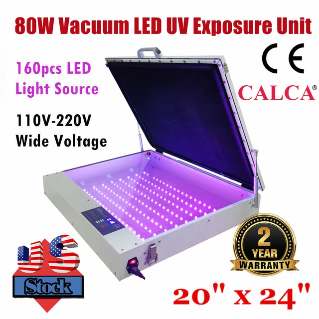 CALCA VACUUM LED UV Exposure Unit Tabletop Precise 20" x 24" Screen
