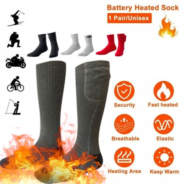 Pieds plus chaud Chaussettes chauffantes électriques Chaussettes plus chaudes
