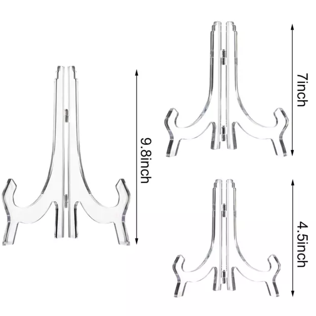 Plate Stand Holder Display Decorative Easel Picture Frame Ornament Mount ACRYLIC