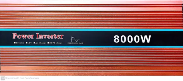 Inverter 8000W Onda Sinusoidale Pura Dc 12V In Ac 220V