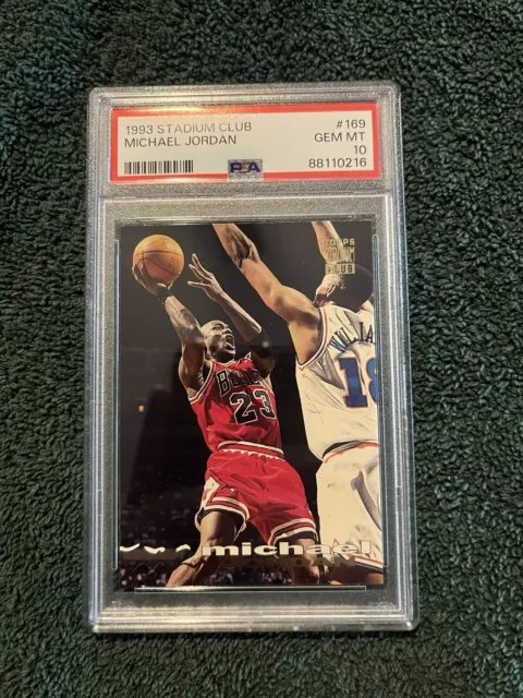 1993 Stadium Club. Michael Jordan #169 Bulls. Psa 10