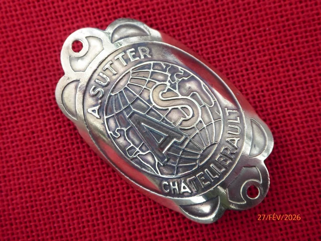 Plaque De Vélo Ancienne Cycles Evicta Châtellerault – Fin XIXème – Collection – Peugeot