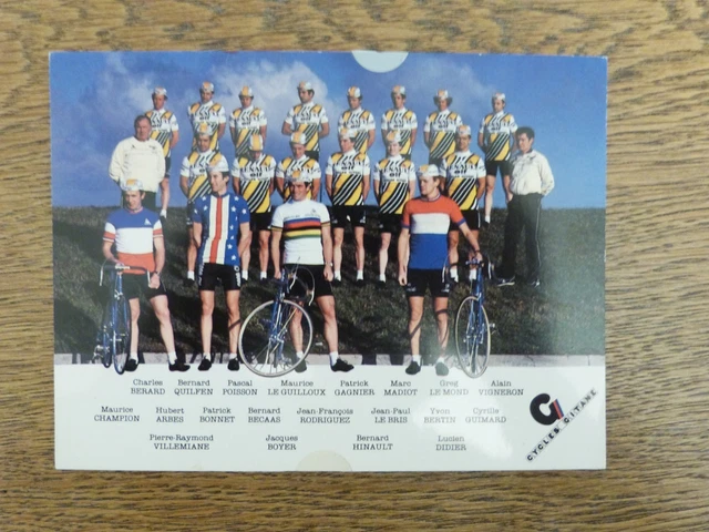 LOT De 9 Cartes Cyclistes Renault Elf Gitane - Hinault, Lemond - Années 80