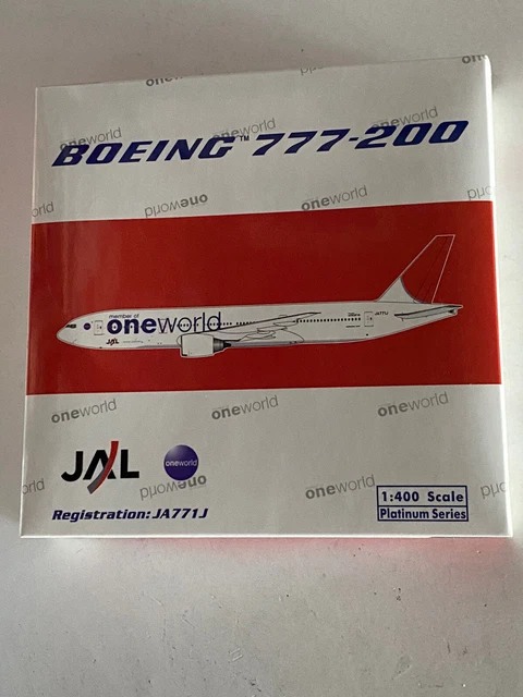 PHOENIX MODELS JAL Japan Airlines Boeing 777-200ER 1:400