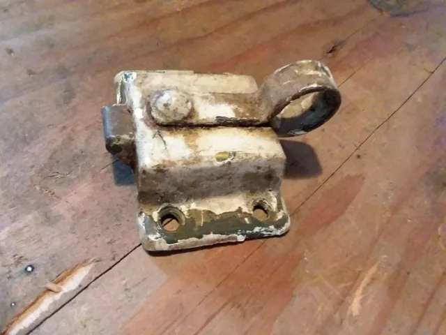 Salvage Metal Ring Pull Catch Latch Transom Cabinet Old Sash Spring Mechanism