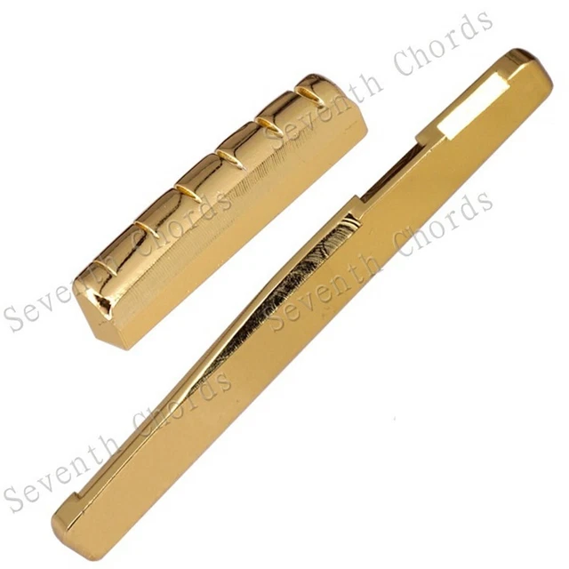 Écrou de pont de guitare durable 6 cordes 72/74/76 mm laiton acoustique et pont