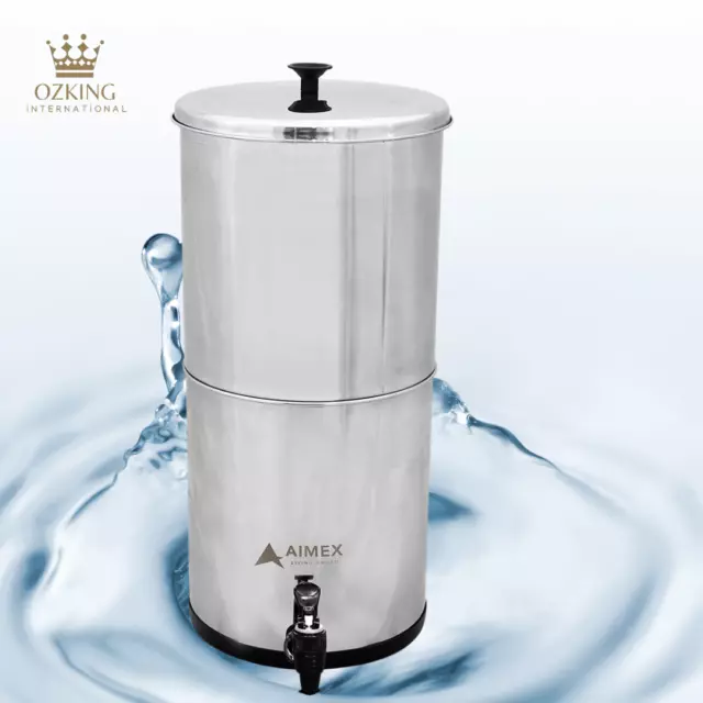 Aimex Stainless Steel Water Dispenser Benchtop Purifier 8 Stage Fluoride Filter