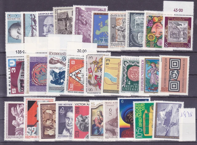 Österreich  Lot aus dem Jahr 1978  postfrisch siehe  Scan
