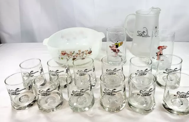 1981 Arby's BC Ice Age Collection Series 16 pc Glassware Set