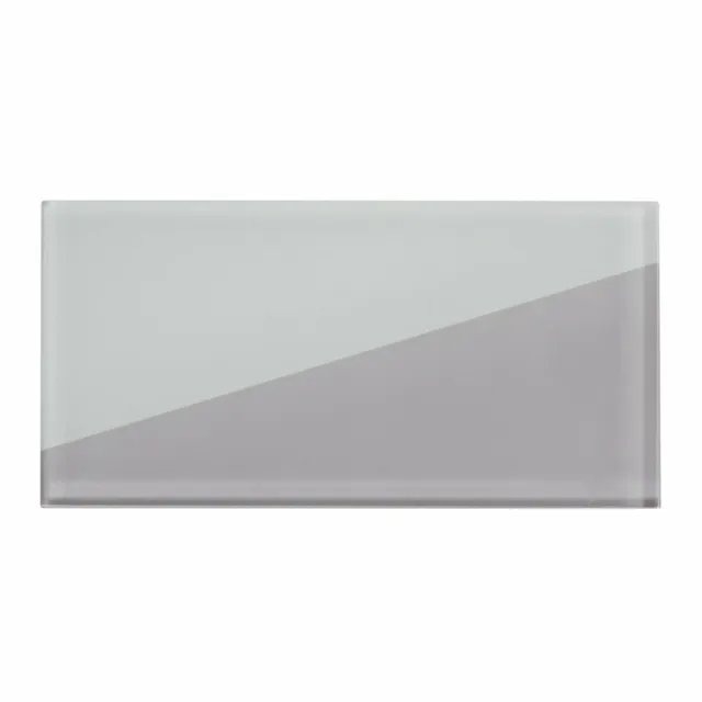 4” x 8” Artic Bless White Gray Pattern Glass Subway Kitchen Backsplash Tile