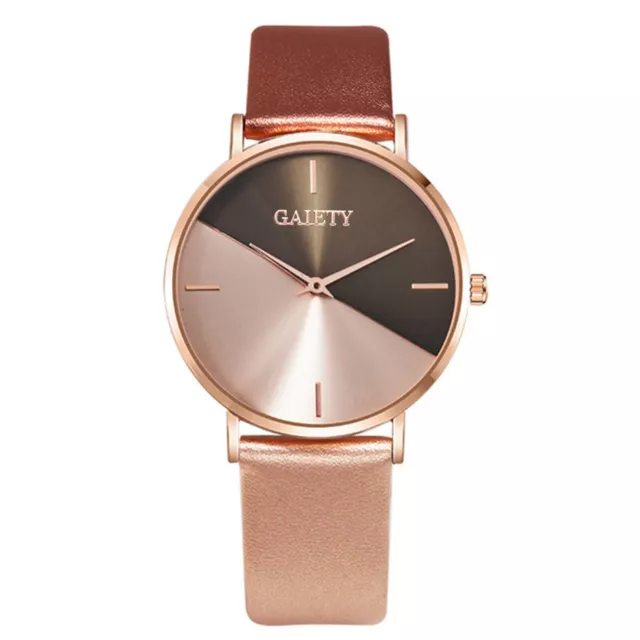 Women Skin Belt type Watch Luxury Rose Gold Watches Ladies Casual Watch 3