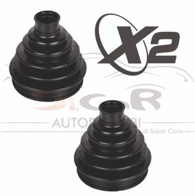 2 Cuffie Giunto Omocinetico Lato Ruota Per Fiat 500 Panda (169) 1.2 4X4 1.3 Jtd