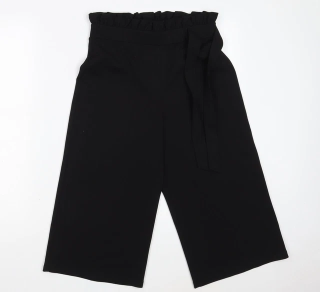 Pantaloni neri Miss Selfridge da donna poliestere taglia 10 L29 con taglio normale Ti