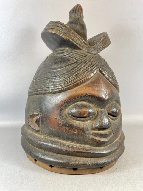 230209 - Old African face Head Mask from the Mende People - Liberia.