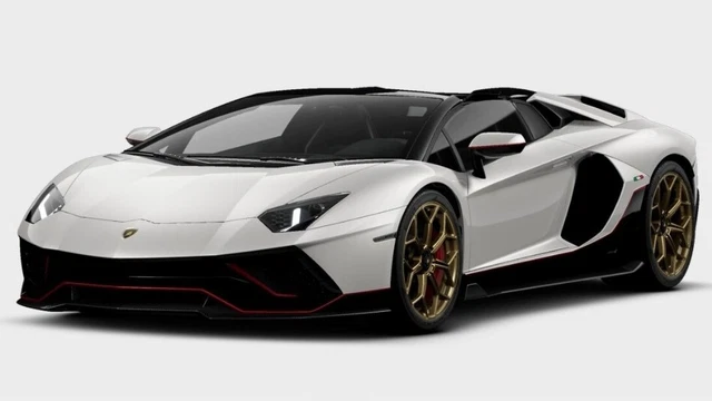 Model Car 1:43 Looksmart Lamborghini Aventador Ultimae Roadster White