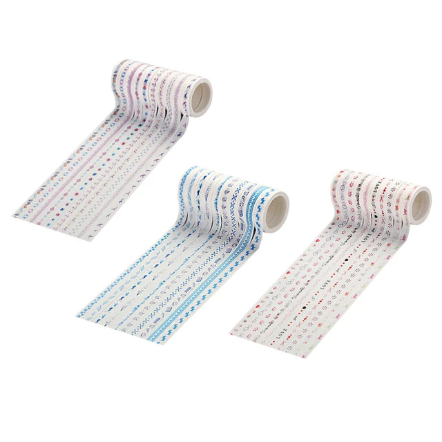 30 Rolls Ruban Adhésif Washi Pour Cadeau Bande De Papier