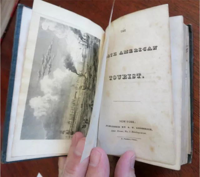 North American Tourist Rare 1839 Goodrich illustrated travel guide w/ maps