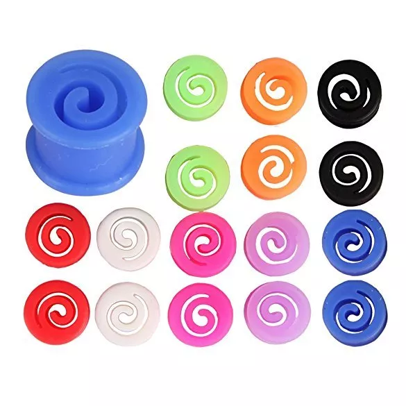 1x 6-16mm Silicone Swirl Spiral Stretcher Expander Earring Flesh Tunnel Ear plug