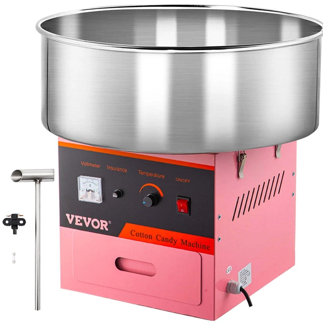 VEVORbrand 20.5" Commercial Cotton Candy Machine Electric Floss Maker 1030W for