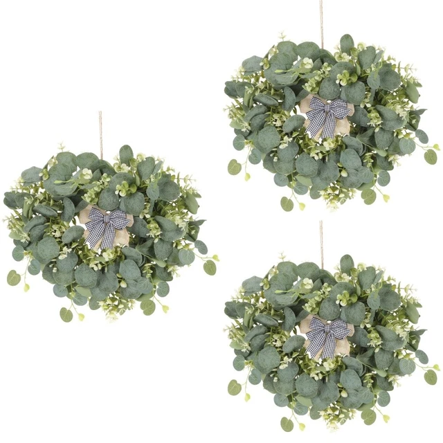 3x Creative Exquisite Widely- Front Door Wreath Spring Wreath for Home Decor