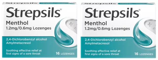 Strepsils Lozenges | Menthol | 16's | Pack of 2