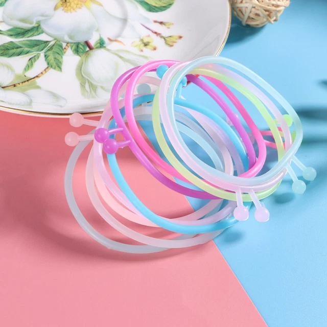 2 Pcs Light Up Wristband Hair Ponytial Holder