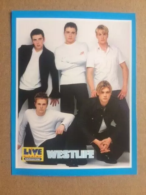 WESTLIFE Original Vintage Live & Kicking Magazine Mini Card