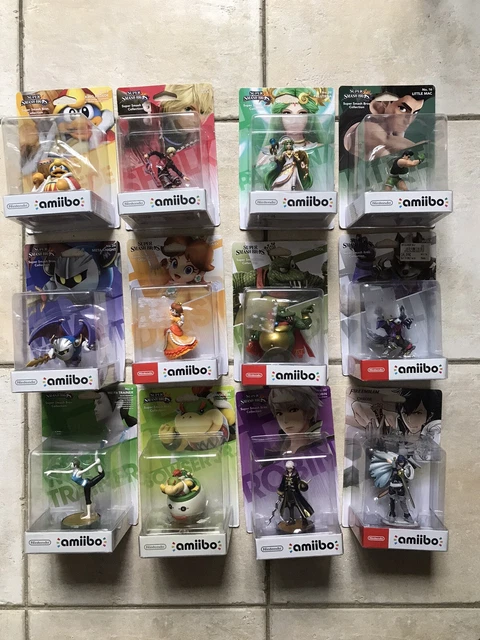 Nintendo amiibo Smash Bros Lot Little Mac Palutena Daisy Shulk Bowser Robin