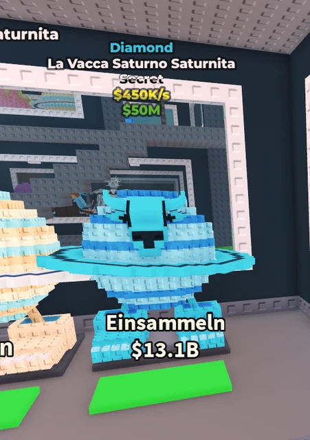 Sab Secret Brain Rots STEAL A BRAINROT SAB Secret La Vacca Saturno Saturnita Diamond 450 K/s ...