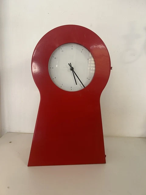 OROLOGIO IKEA VINTAGE PS 1995 KEYHOLE METALLO DESIGN Thomas Eriksson MOBILETTO