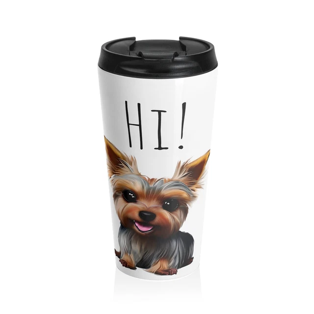 Yorkie Puppy Stainless Steel Travel Mug