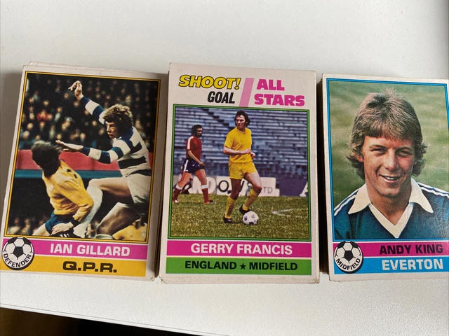 TOPPS Kaugummi 1977 Fußballkarten rote Rücken *MEHR HINZUGEFÜGT*