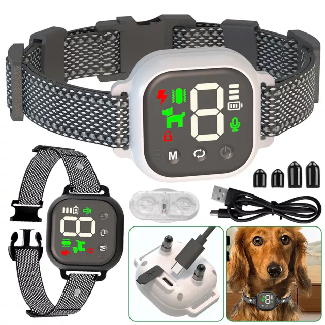 Pet Dog Anti Bark Electric Shock Automative Stop Barking Training Collar Control