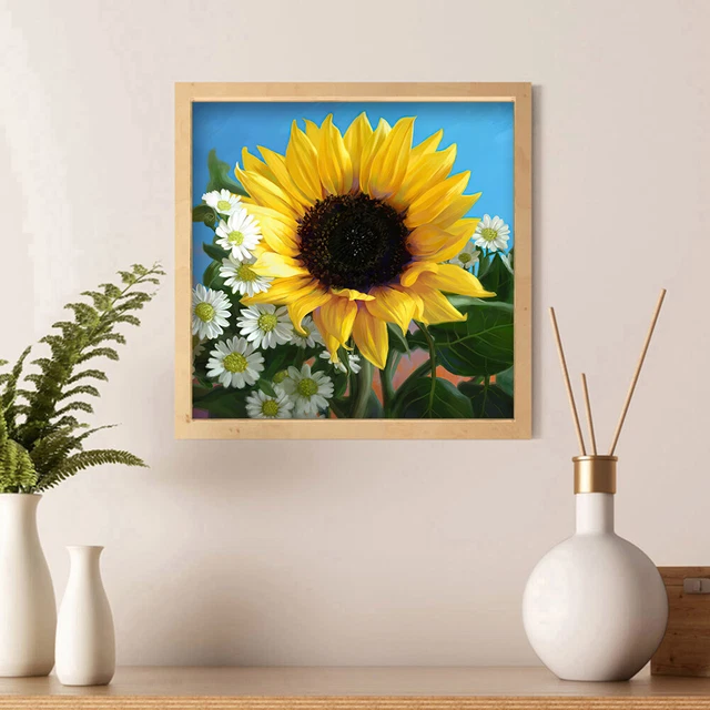 Diamond Painting Sunflower Full Round Drill Picture of Rhinestone DIY Drawing