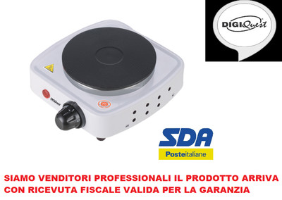 Digiquest PIASTRA ELETTRICA FORNELLO DA CAMPEGGIO MARE MONTAGNA UFFICIO DIGIQUEST 500W 