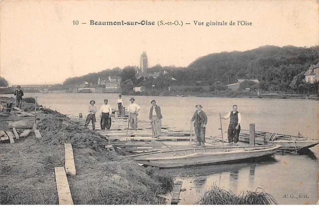95 . n° 101362  .beaumont sur oise .vue generale de l oise .