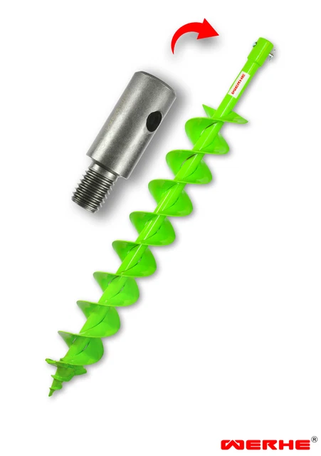 WERHE Profi Erdbohrer 300 Mm – Starker Stahl Mit SDS Max Adapter Für Bohrmaschinen
