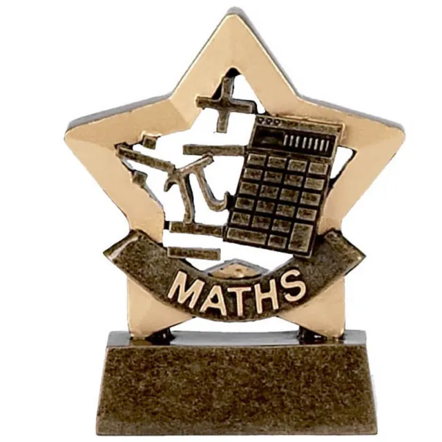 Personalised Maths Trophy mini star. *Free Engraving*