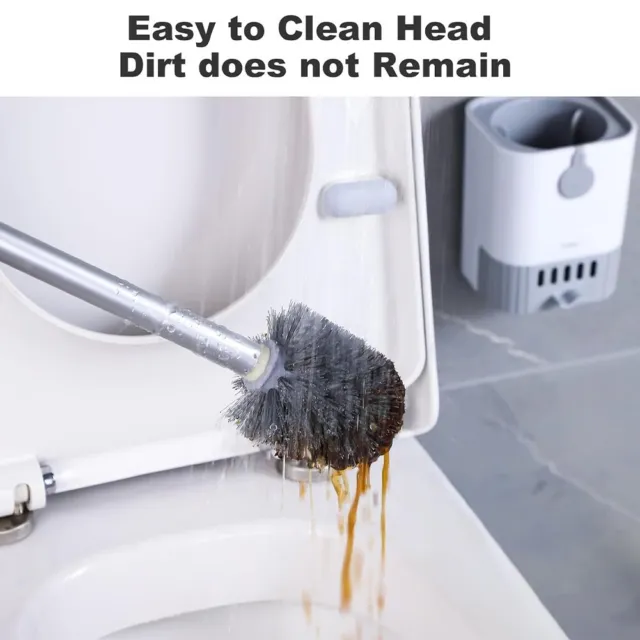 Set spazzole WC efficiente e duraturo maniglia in acciaio inox facile da installare