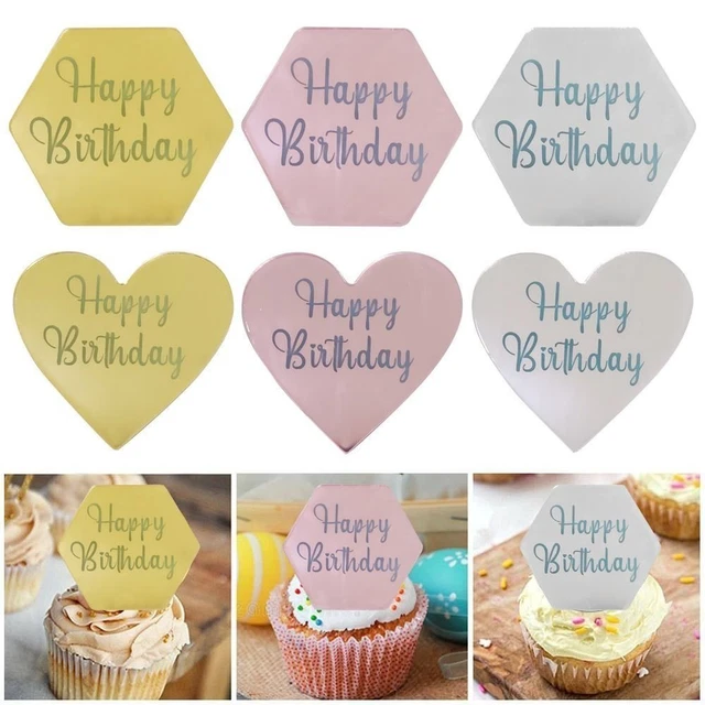 24 Stück Silberne Glitzer-Absatz-Cupcake-Topper – Für Babyparty, Geschlechtsoffenbarung, Geburtstag