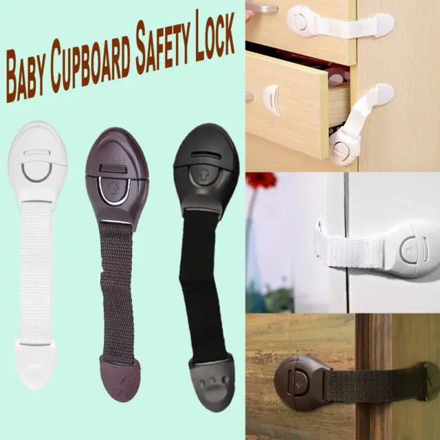 Child Baby Cupboard Cabinet Safety Lock Pet Proofing Door Drawer Fridge Kids