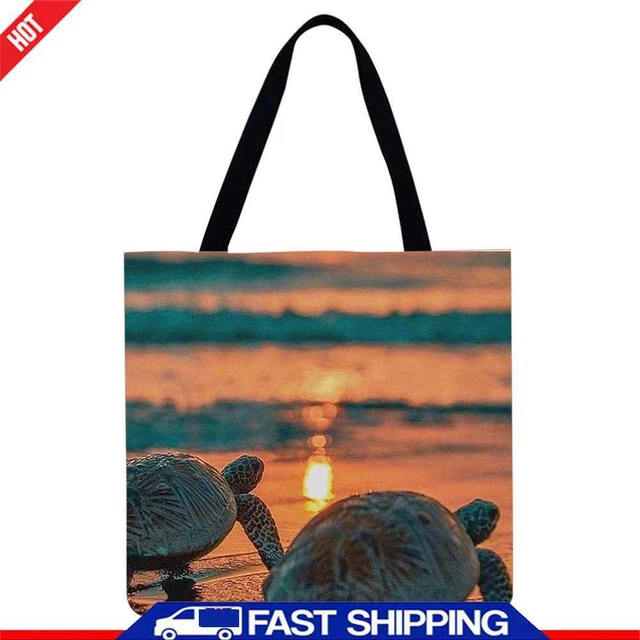 borsa di lino tartaruga marina ✅